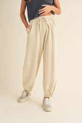 Knit Bottom Sweater Pants in Stone or Toffee