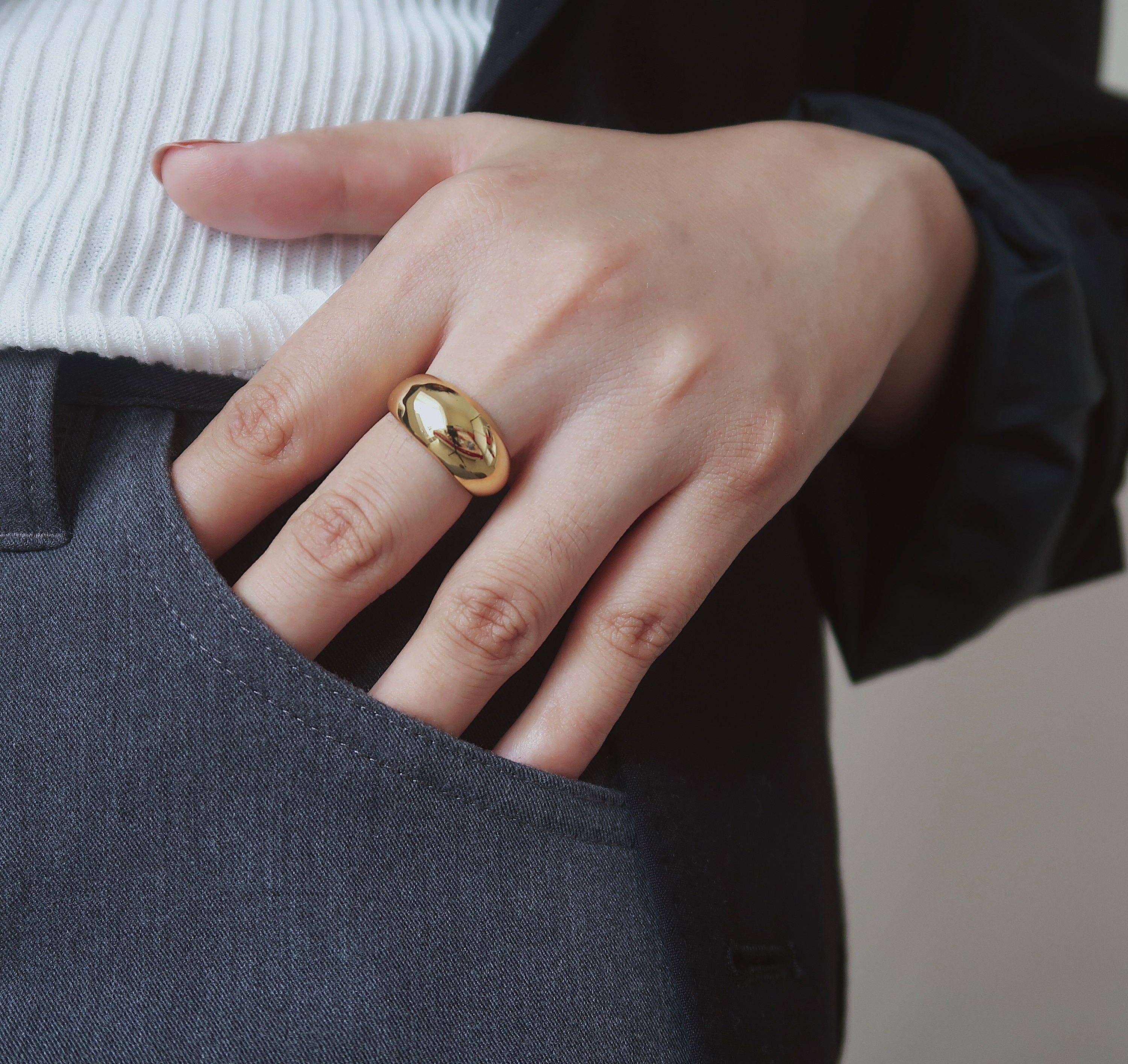 18k Gold Filled Bubble Circle Ring