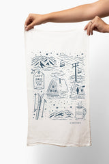 Ski Day Tea Towel