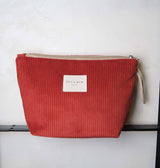 Red Corduroy Toiletry Bag