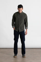 Sutton Slim Shirt / Dark Olive Dobby