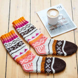 Woollen Fairisle Socks Natural